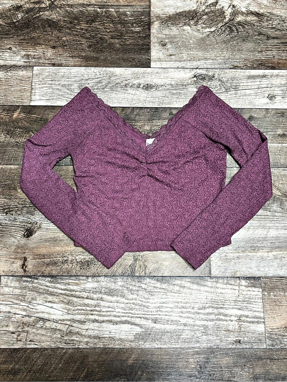 No Boundaries Purple Lace Long Sleeve